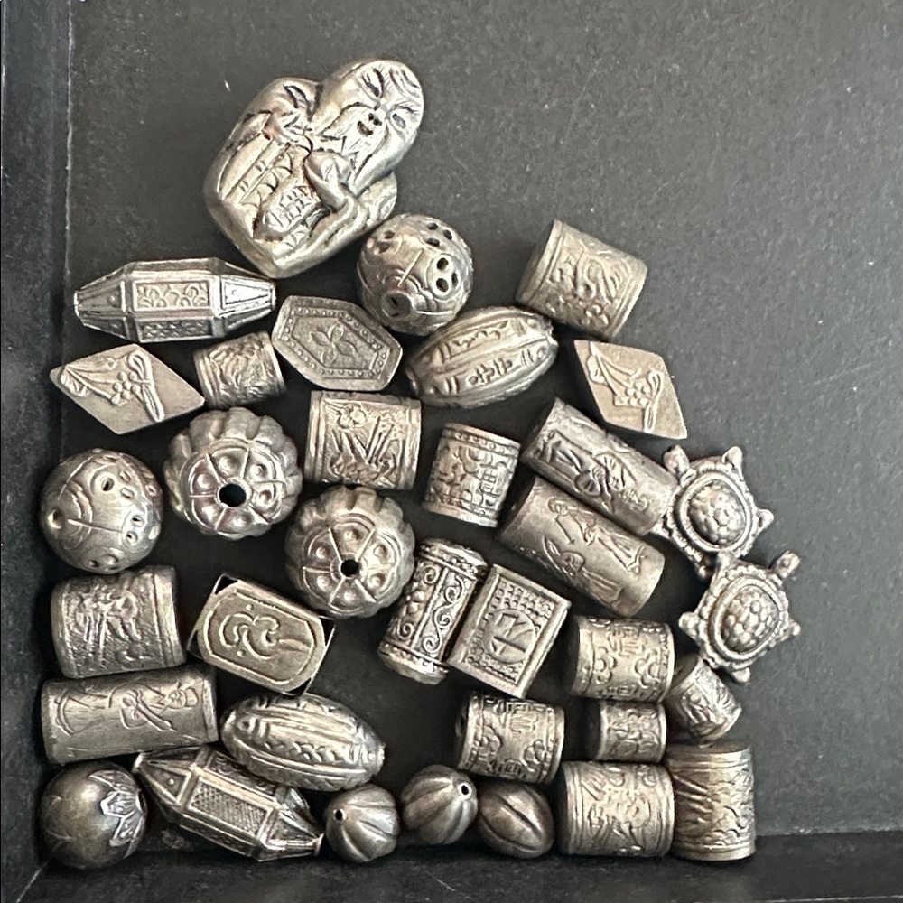 Rare Bundle of Vintage Metal Beads - B